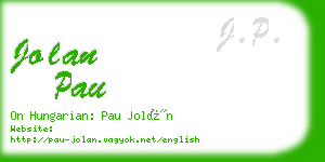 jolan pau business card